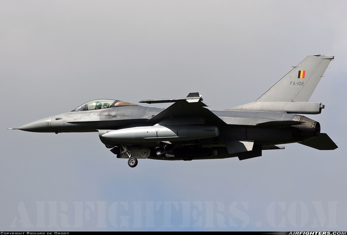 Belgium - Air Force General Dynamics F-16AM Fighting Falcon FA-102 at Leeuwarden (LWR / EHLW), Netherlands