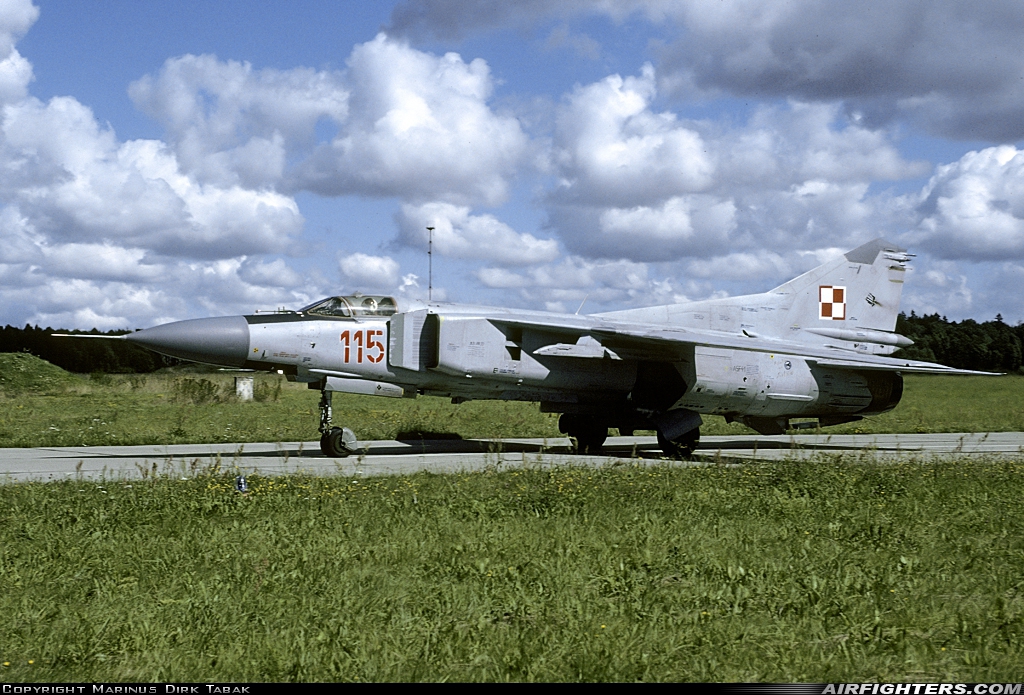 Poland - Air Force Mikoyan-Gurevich MiG-23MF 115 at Slupsk-Redzikowo (EPSK), Poland