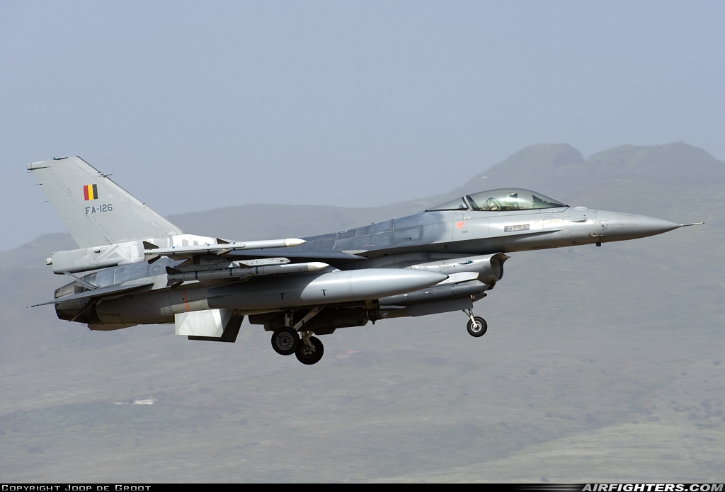 Belgium - Air Force General Dynamics F-16AM Fighting Falcon FA-126 at Gran Canaria (- Las Palmas / Gando) (LPA / GCLP), Spain