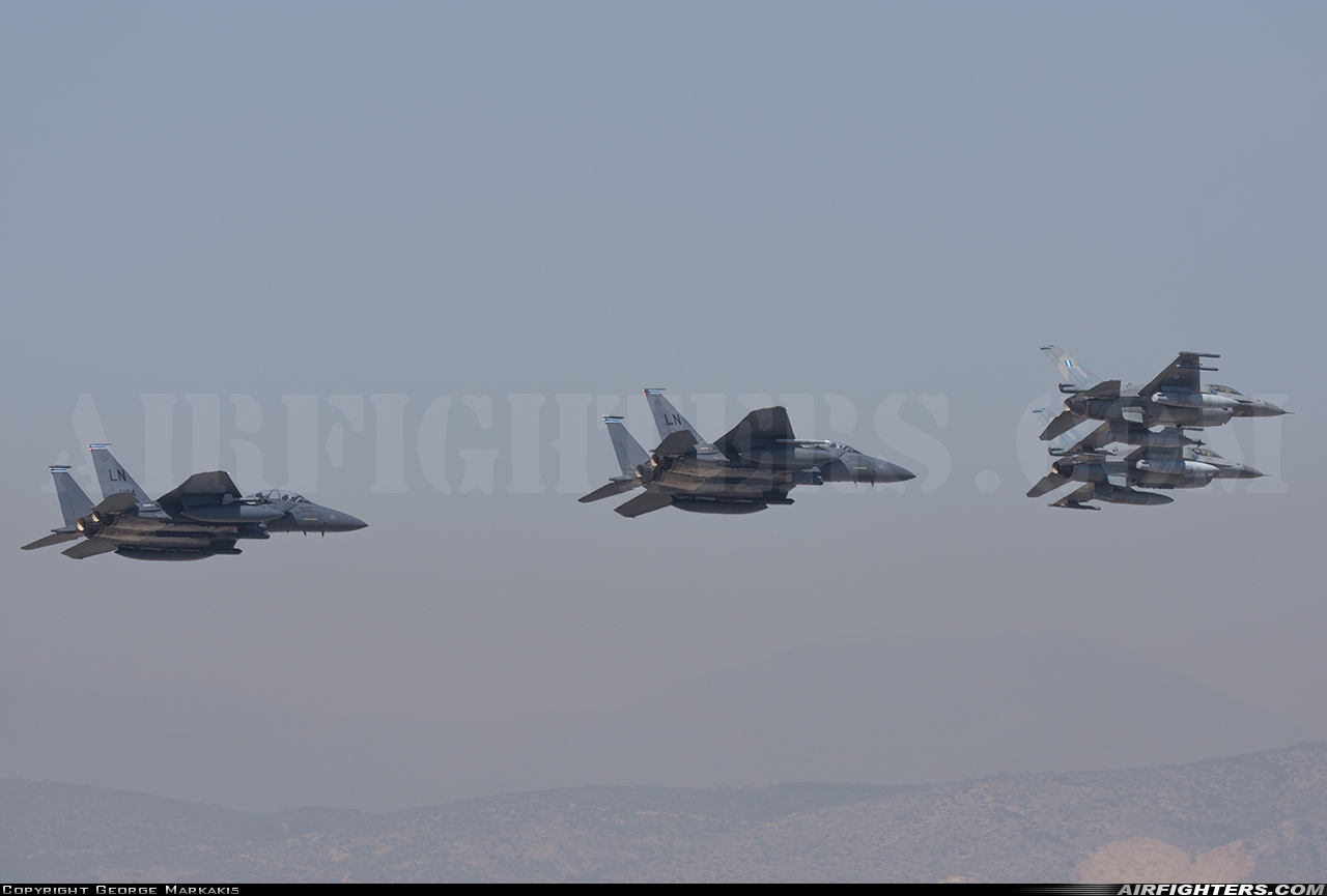 USA - Air Force McDonnell Douglas F-15E Strike Eagle 97-0218 at Off-Airport - Athens, Greece