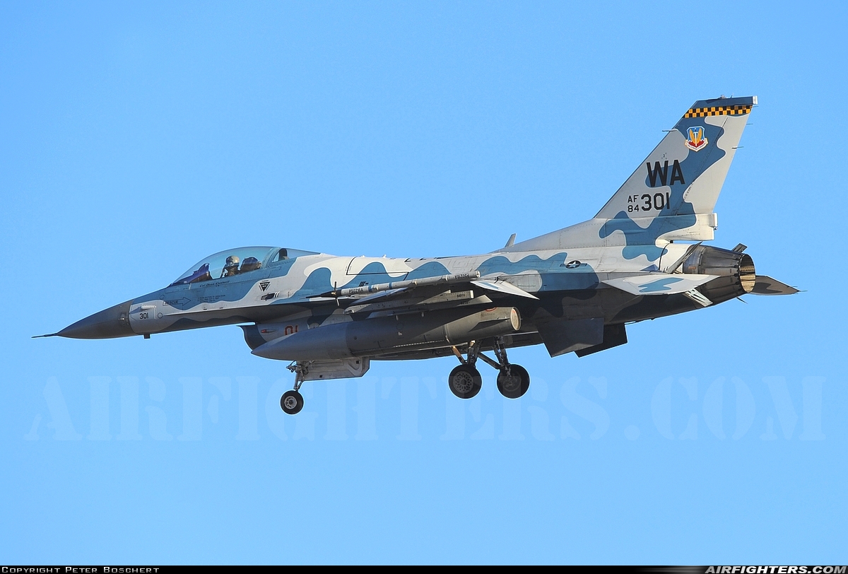 USA - Air Force General Dynamics F-16C Fighting Falcon 84-1301 at Las Vegas - Nellis AFB (LSV / KLSV), USA