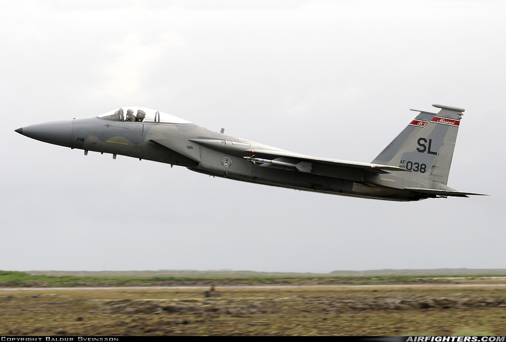 USA - Air Force McDonnell Douglas F-15C Eagle 80-0038 at Keflavik (KEF / BIKF), Iceland