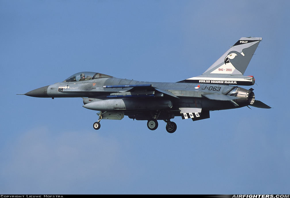Netherlands - Air Force General Dynamics F-16AM Fighting Falcon J-063 at Leeuwarden (LWR / EHLW), Netherlands