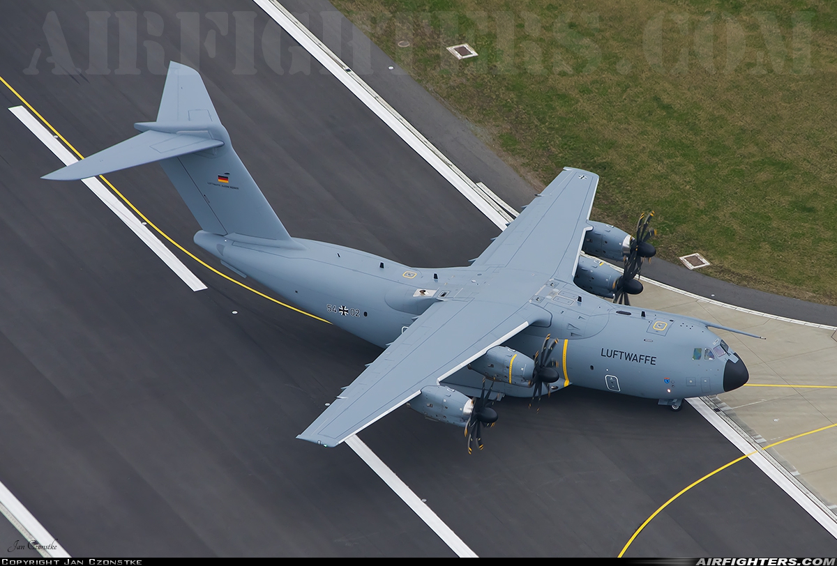 Germany - Air Force Airbus A400M-180 Atlas 54+02 at Nordholz (- Cuxhaven) (NDZ / ETMN), Germany