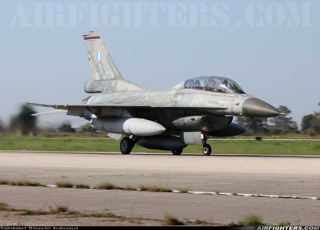Greece - Air Force General Dynamics F-16D Fighting Falcon 080 at Andravida (Pyrgos -) (PYR / LGAD), Greece
