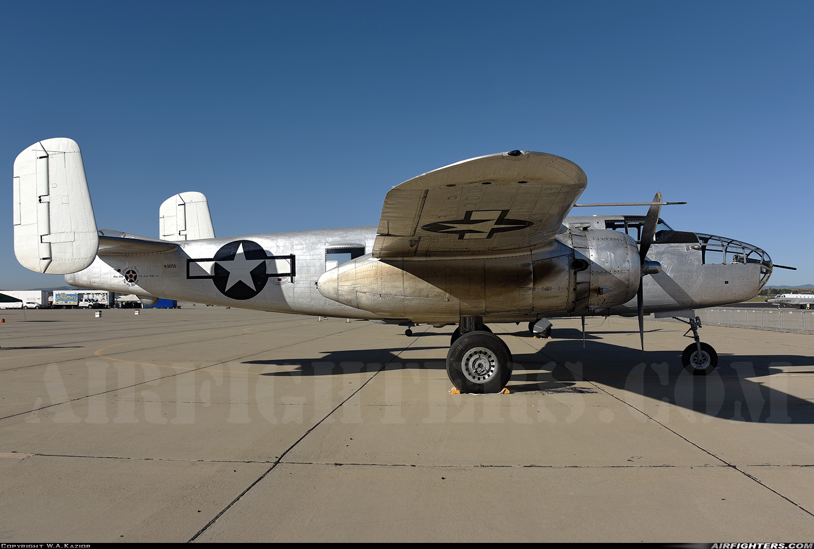Private - Planes of Fame Air Museum North American B-25J Mitchell N3675G at Riverside - March ARB (AFB / Field) (RIV / KRIV), USA