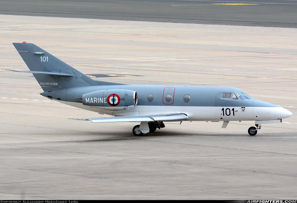 France - Navy Dassault Falcon 10MER 101 at Gran Canaria (- Las Palmas / Gando) (LPA / GCLP), Spain