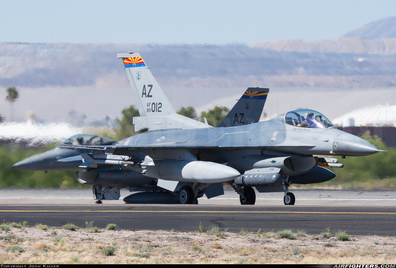 USA - Air Force General Dynamics F-16C Fighting Falcon 89-2012 at Tucson - Int. (TUS / KTUS), USA