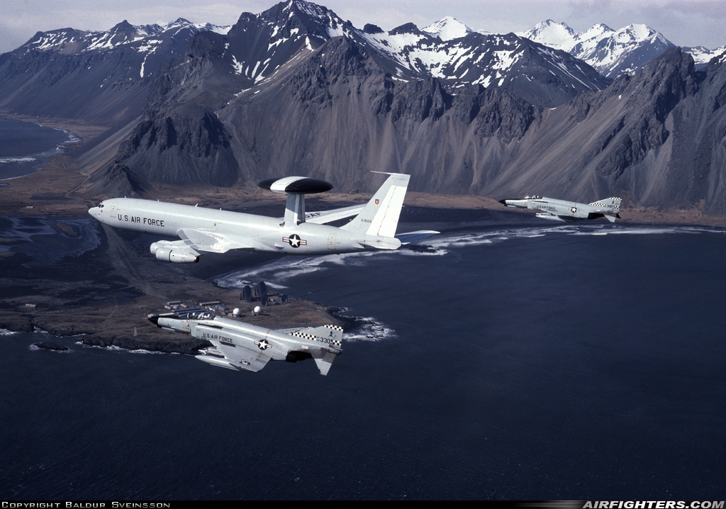 USA - Air Force Boeing E-3A Sentry (707-300) 76-1605 at In Flight, Iceland