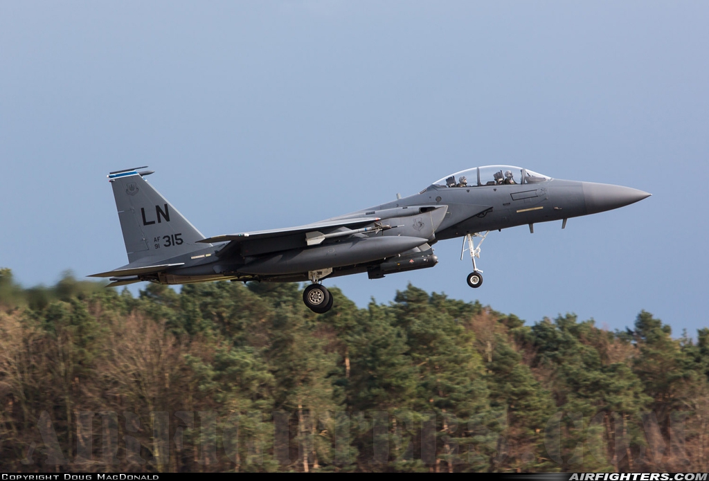 USA - Air Force McDonnell Douglas F-15E Strike Eagle 91-0315 at Lakenheath (LKZ / EGUL), UK