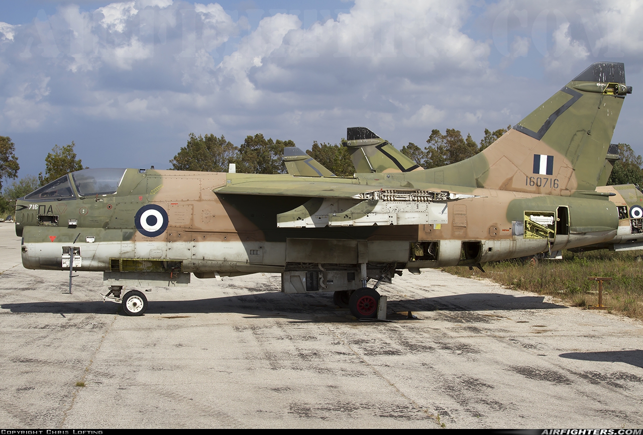 Greece - Air Force LTV Aerospace A-7E Corsair II 160716 at Araxos (GPA / LGRX), Greece