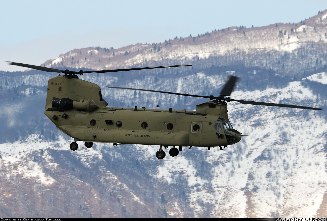 USA - Army Boeing Vertol CH-47F Chinook 13-08435 at Aviano (- Pagliano e Gori) (AVB / LIPA), Italy