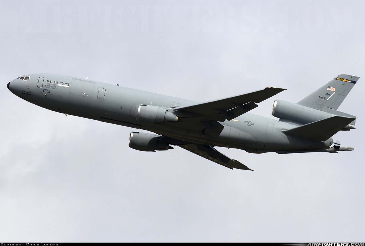 USA - Air Force McDonnell Douglas KC-10A Extender (DC-10-30CF) 85-0027 at Mildenhall (MHZ / GXH / EGUN), UK