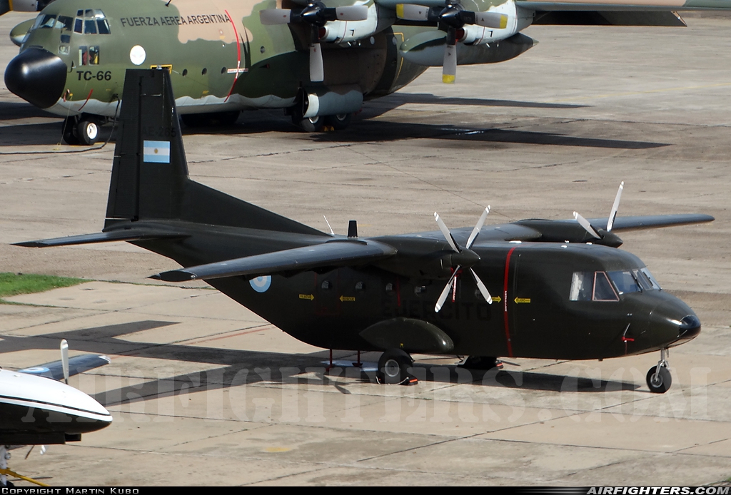 Argentina - Army CASA C-212-200 Aviocar AE-265 at El Palomar (PAL / SADP), Argentina
