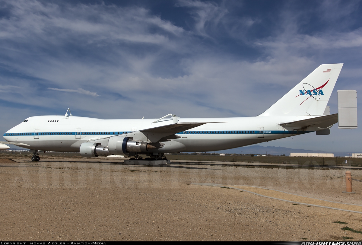 USA - NASA Boeing 747SR-46(SCA) N911NA at Palmdale - Production Flight Test Installation AF Plant 42 (PMD / KPMD), USA