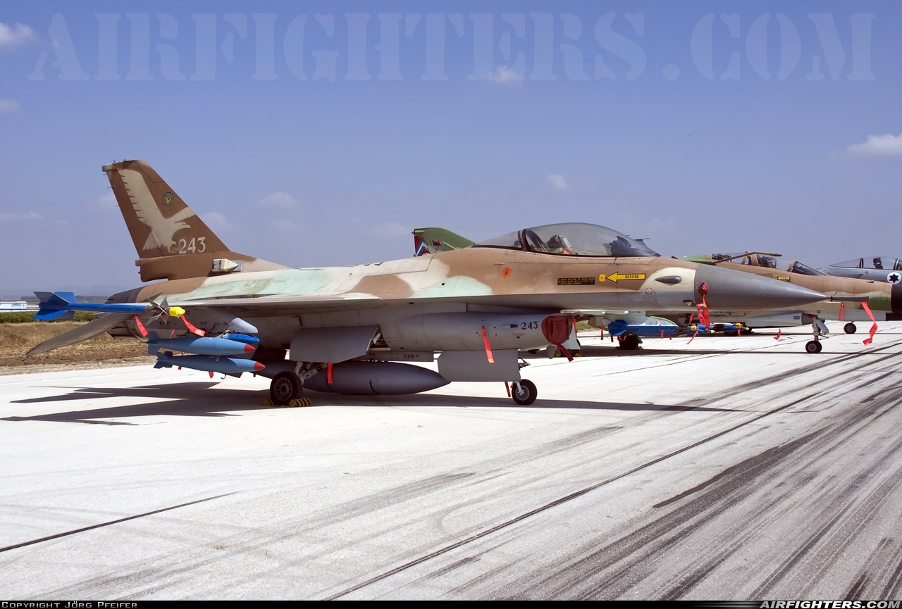 Israel - Air Force General Dynamics F-16A Fighting Falcon 243 at Tel Nof (LLEK), Israel