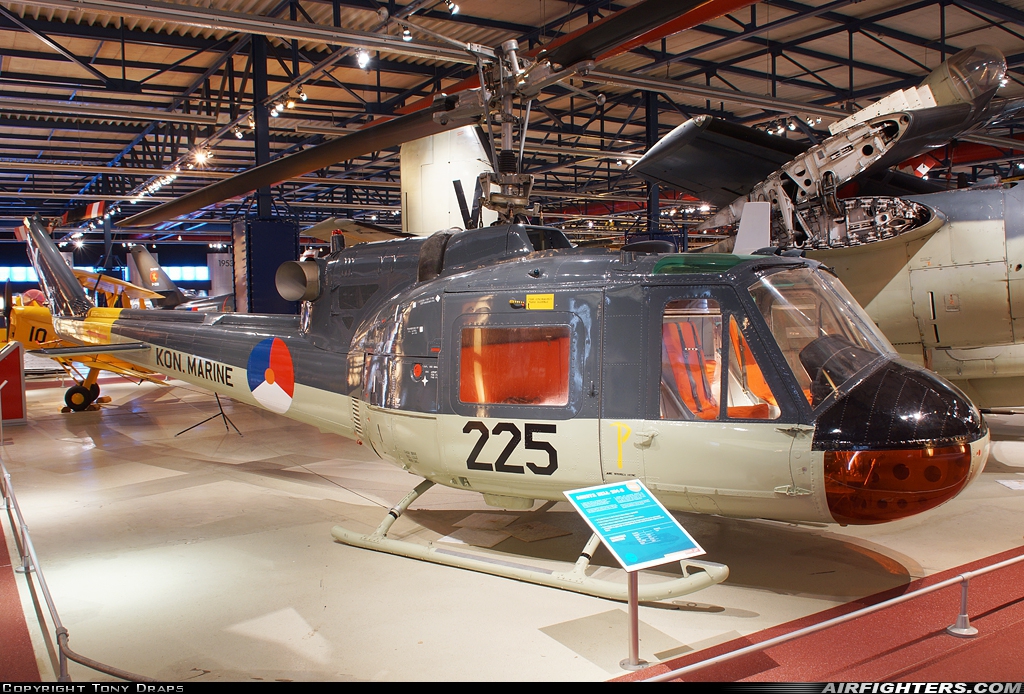 Netherlands - Navy Agusta-Bell (I)UH-1 (AB-204B) 225 at Off-Airport - Kamp Zeist, Netherlands