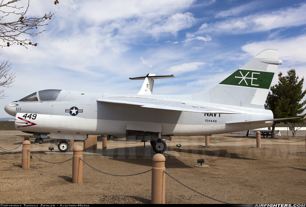 USA - Navy LTV Aerospace A-7B Corsair II 154449 at Palmdale - Production Flight Test Installation AF Plant 42 (PMD / KPMD), USA