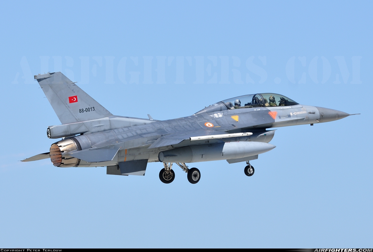 Türkiye - Air Force General Dynamics F-16D Fighting Falcon 88-0013 at Konya (KYA / LTAN), Türkiye