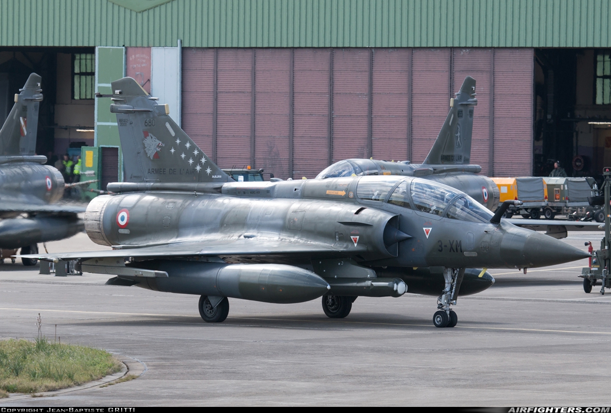 France - Air Force Dassault Mirage 2000D 680 at Solenzara (SOZ / LFKS), France
