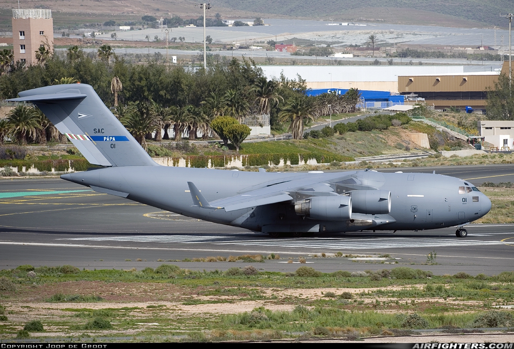 NATO - Strategic Airlift Capability Boeing C-17A Globemaster III 08-0001 at Gran Canaria (- Las Palmas / Gando) (LPA / GCLP), Spain