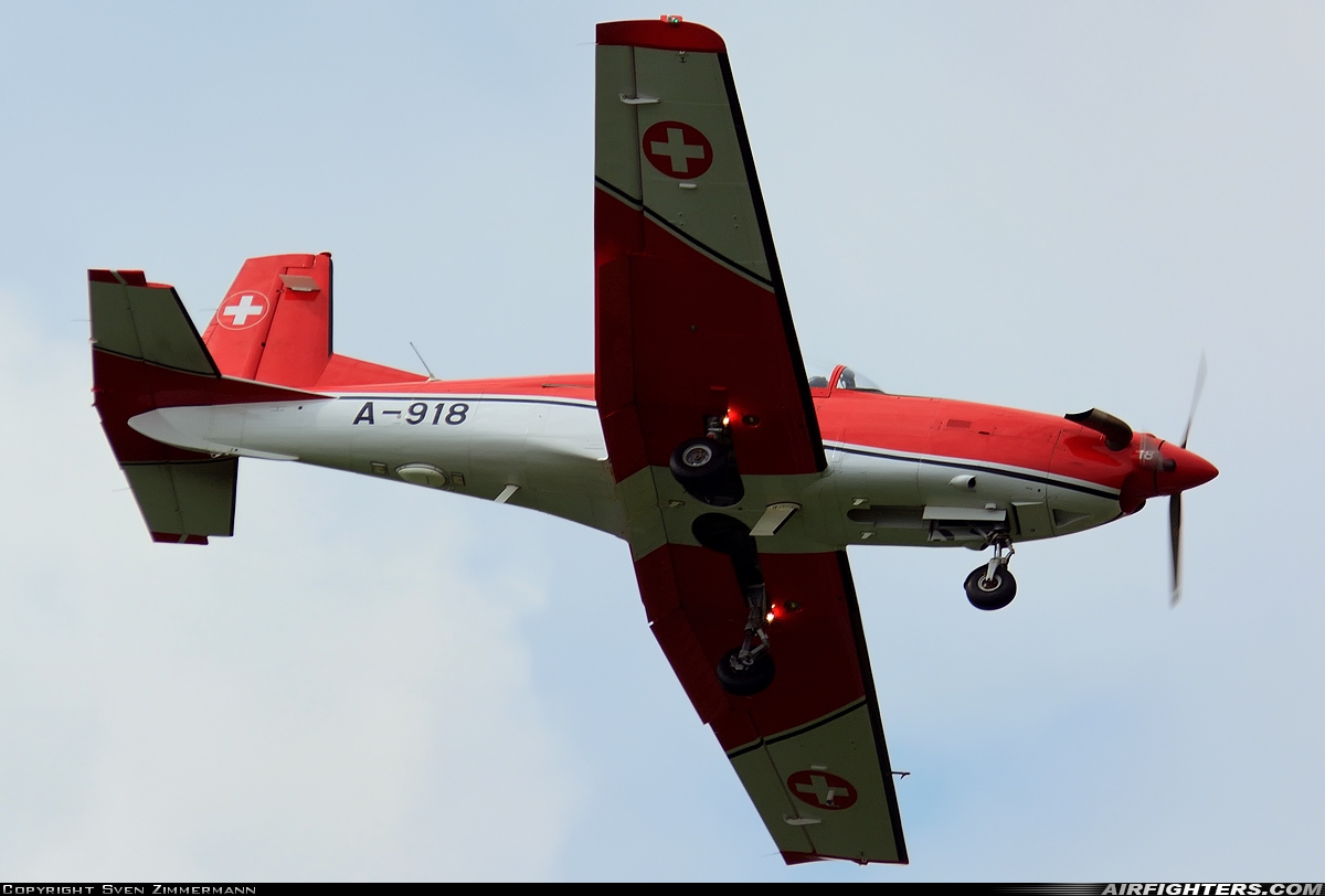 Switzerland - Air Force Pilatus NCPC-7 Turbo Trainer A-918 at Payerne (LSMP), Switzerland