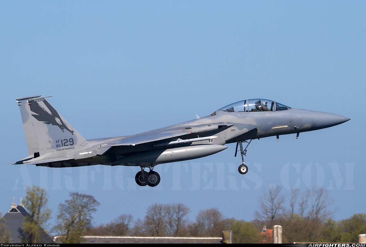 USA - Air Force McDonnell Douglas F-15D Eagle 85-0129 at Leeuwarden (LWR / EHLW), Netherlands