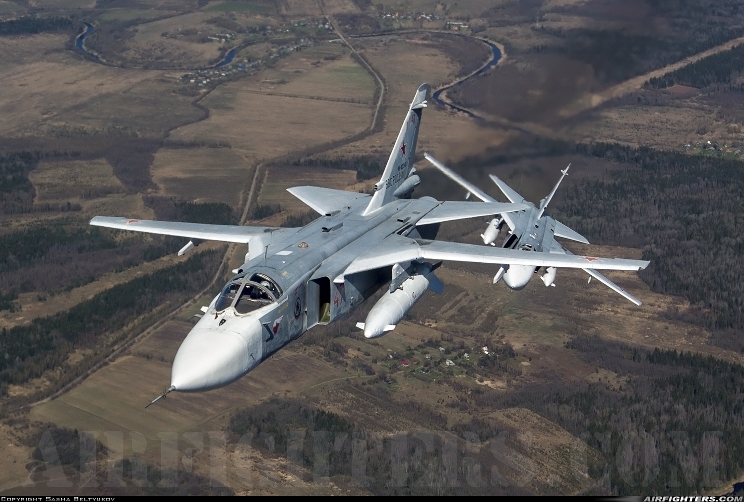 Russia - Air Force Sukhoi Su-24M RF-92249 at In Flight, Russia
