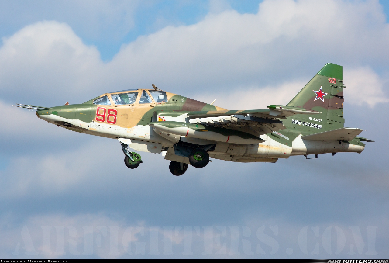 Russia - Air Force Sukhoi Su-25UB RF-92257 at Kubinka (UUMB), Russia