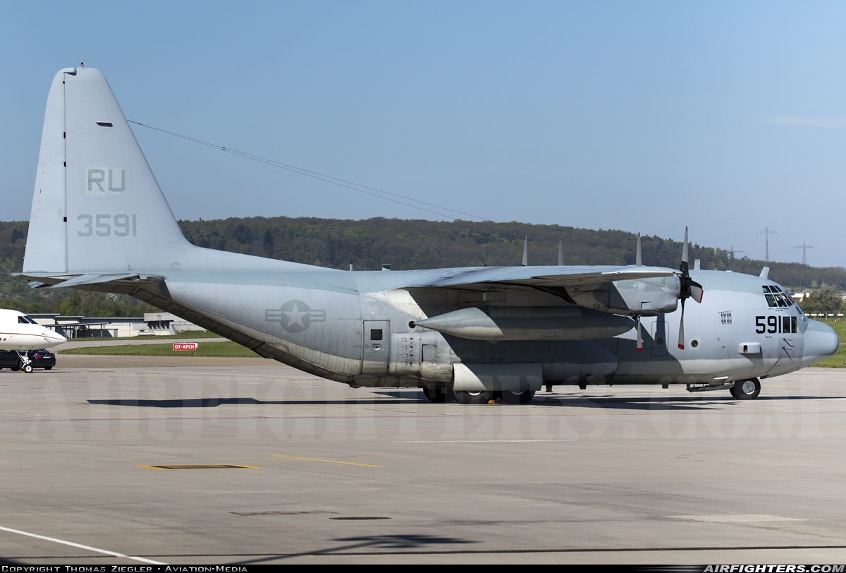 USA - Navy Lockheed C-130T Hercules (L-382) 163591 at Stuttgart (- Echterdingen) (STR / EDDS), Germany