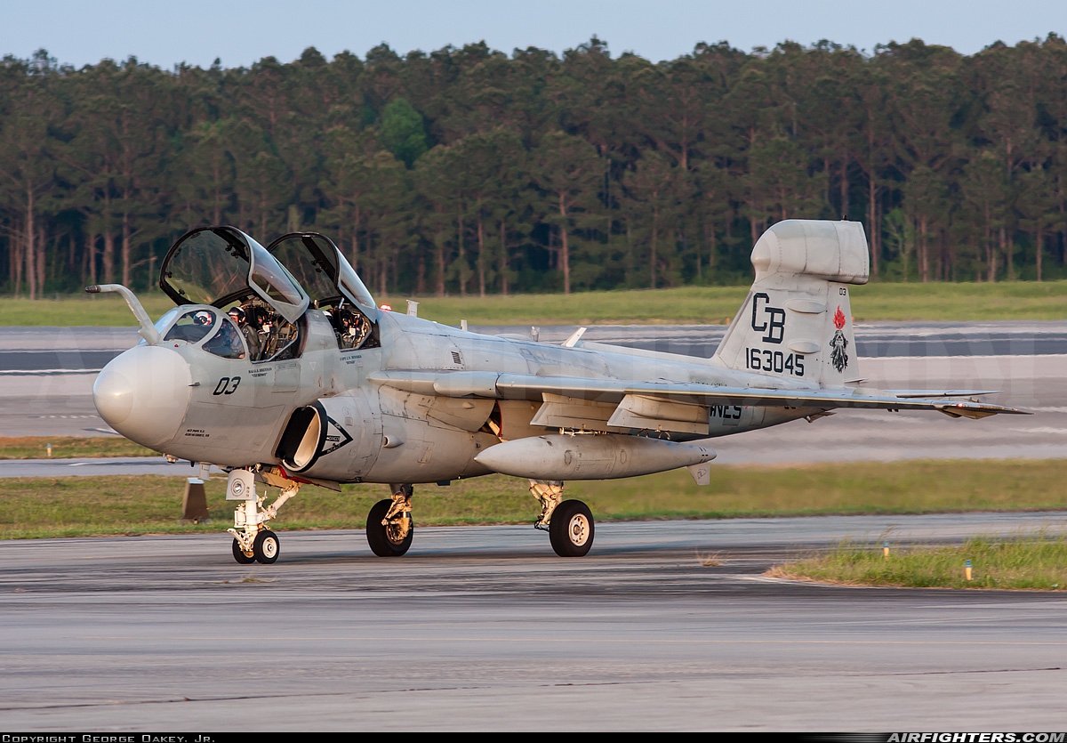 USA - Navy Grumman EA-6B Prowler (G-128) 163045 at Havelock - Cherry Point MCAS (NKT / KNKT), USA