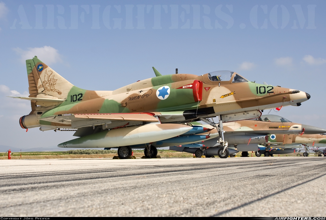 Israel - Air Force Douglas A-4N Skyhawk 102 at Tel Nof (LLEK), Israel