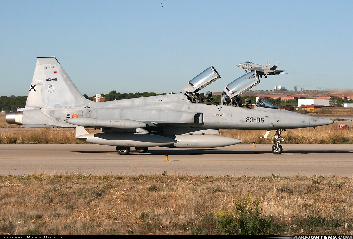 Spain - Air Force Northrop SF-5M Freedom Fighter AE.9-011 at Madrid - Torrejon (TOJ / LETO), Spain