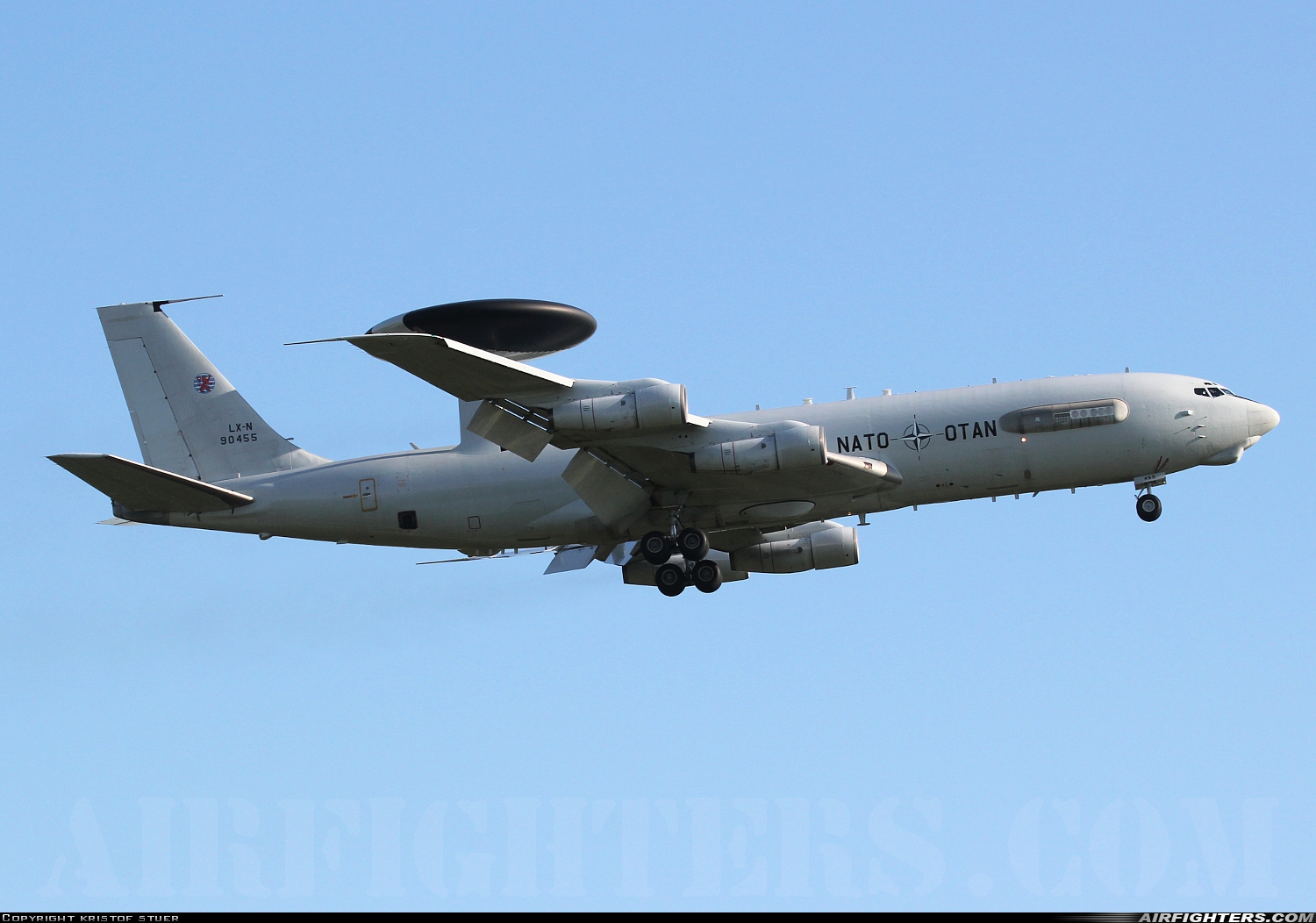 Luxembourg - NATO Boeing E-3A Sentry (707-300) LX-N90455 at Geilenkirchen (GKE / ETNG), Germany