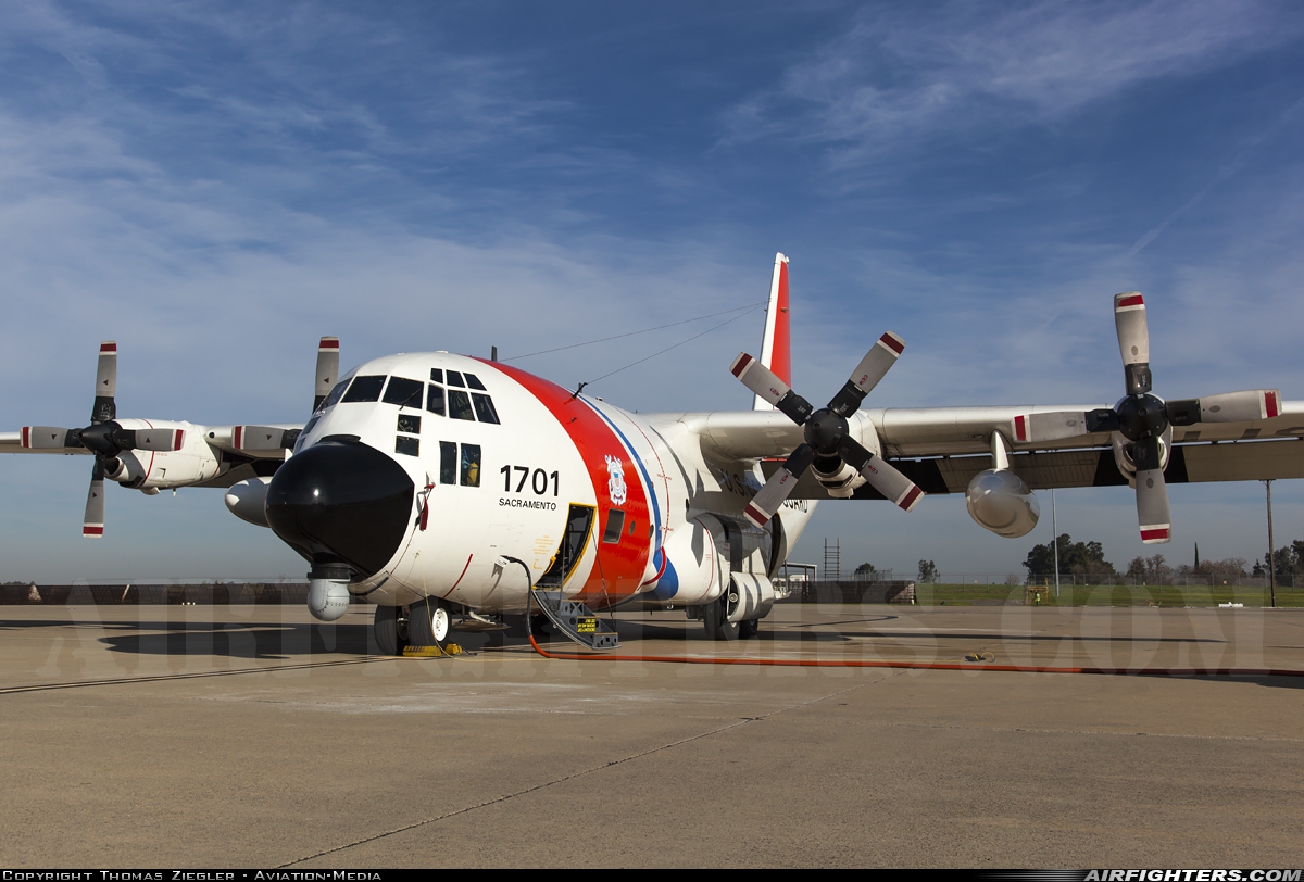 USA - Coast Guard Lockheed HC-130H Hercules (L-382) 1701 at Sacramento - McClellan Airfield (AFB) (MCC / KMCC), USA