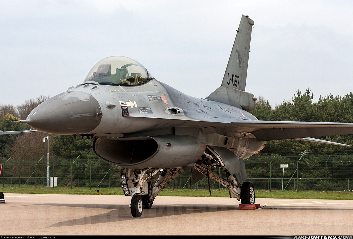 Netherlands - Air Force General Dynamics F-16AM Fighting Falcon J-057 at Uden - Volkel (UDE / EHVK), Netherlands