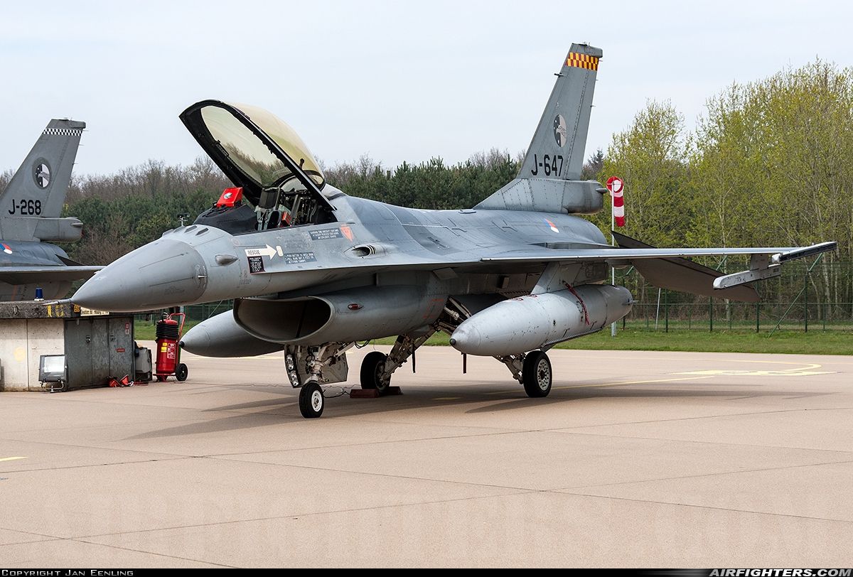 Netherlands - Air Force General Dynamics F-16AM Fighting Falcon J-647 at Uden - Volkel (UDE / EHVK), Netherlands