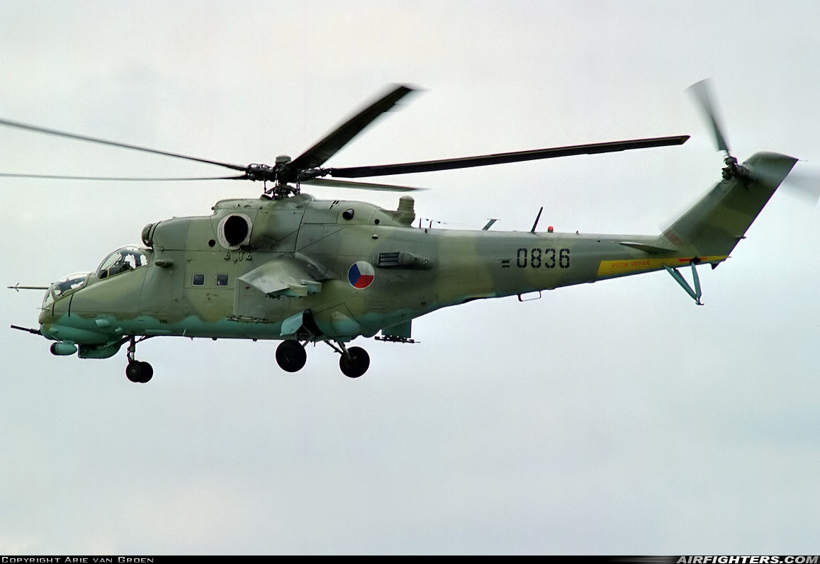 Czech Republic - Air Force Mil Mi-35 (Mi-24V) 0836 at Fairford (FFD / EGVA), UK