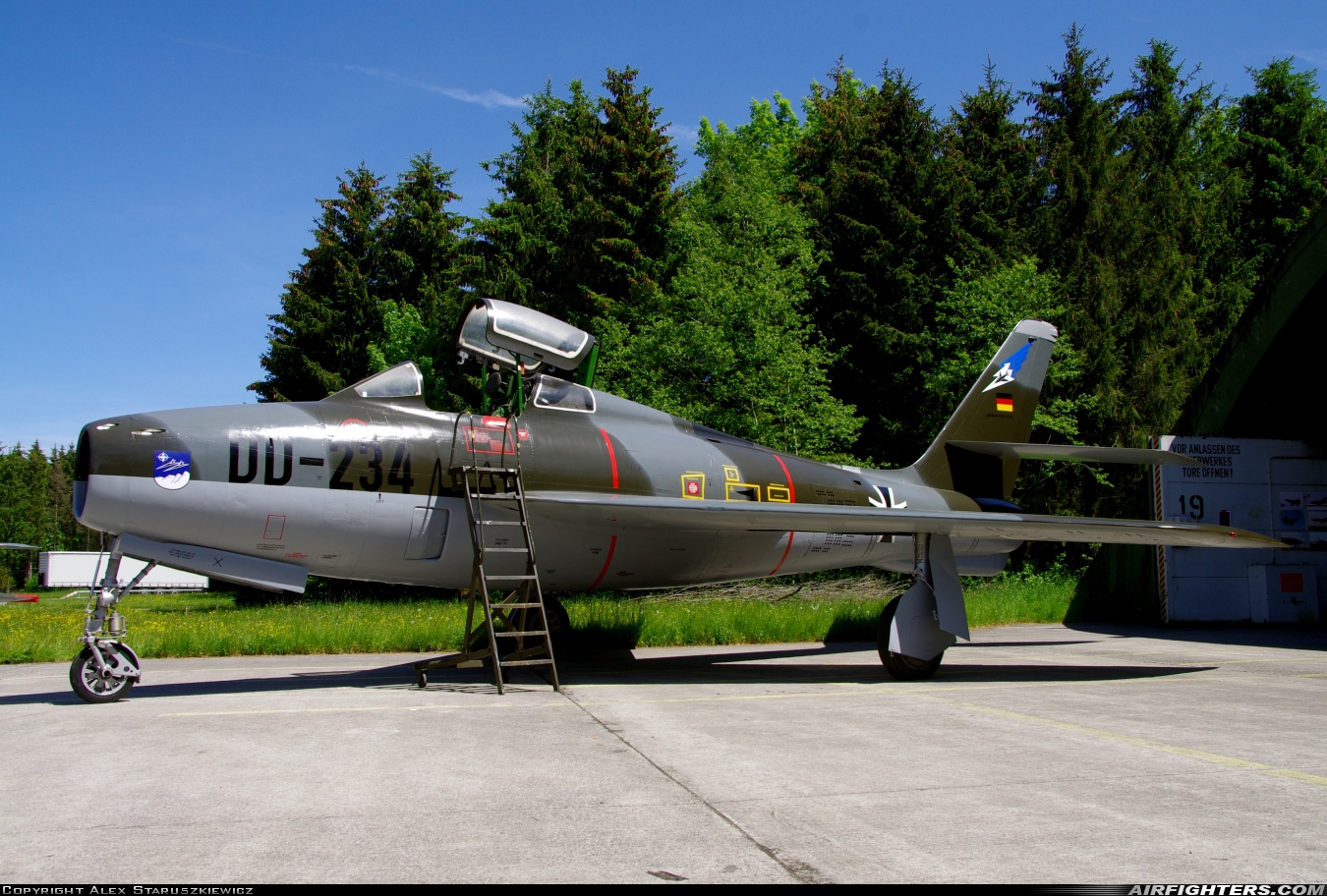 Germany - Air Force Republic F-84F Thunderstreak DD-234 at Memmingen - Allgau (FMM / EDJA), Germany