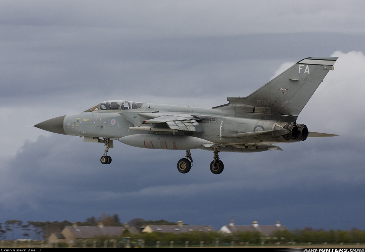UK - Air Force Panavia Tornado F3 ZE168 at Lossiemouth (LMO / EGQS), UK