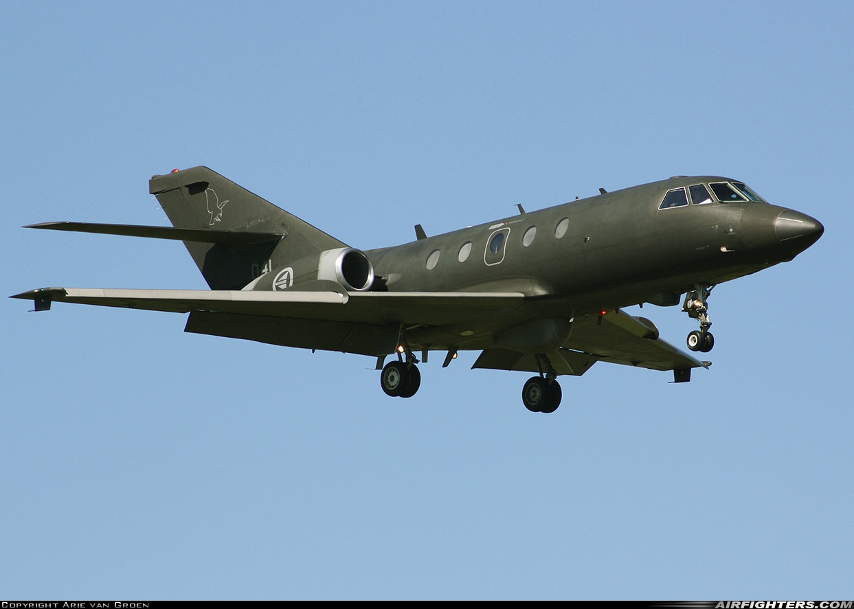 Norway - Air Force Dassault Falcon (Mystere) 20ECM 041 at Leeuwarden (LWR / EHLW), Netherlands