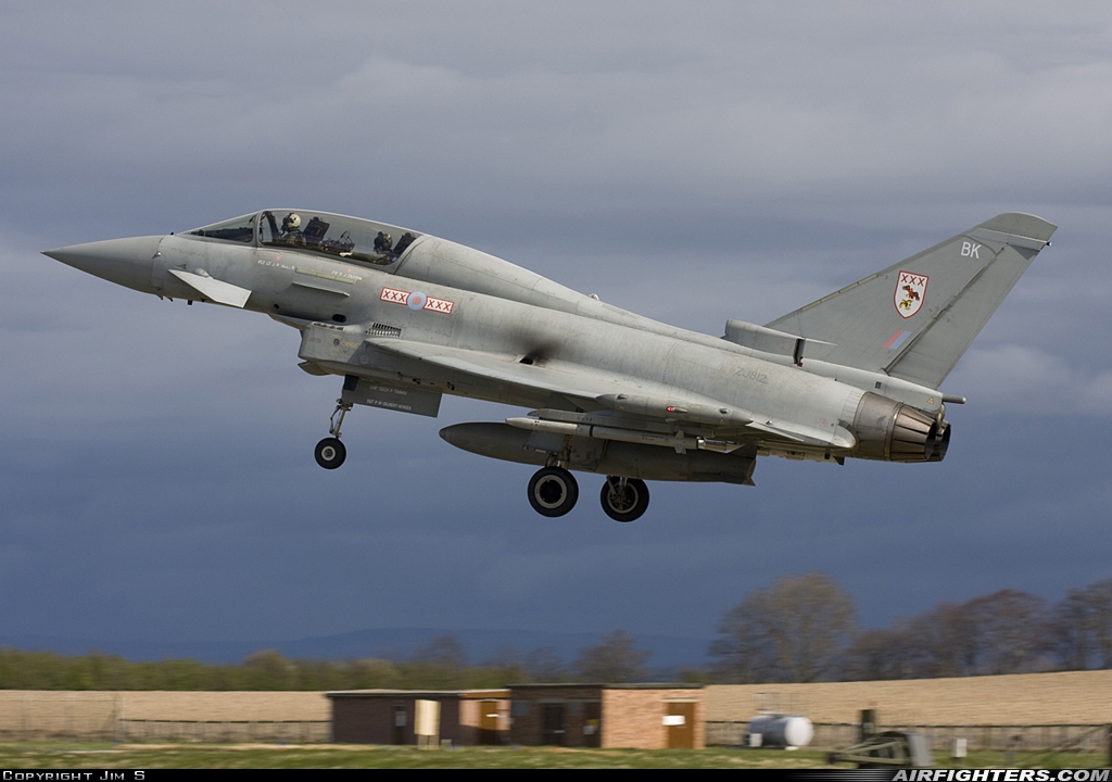 UK - Air Force Eurofighter Typhoon T1 ZJ812 at Lossiemouth (LMO / EGQS), UK