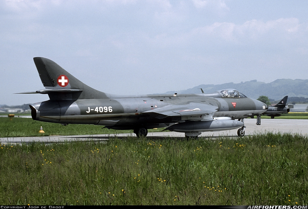 Switzerland - Air Force Hawker Hunter F58 J-4096 at Emmen (EML / LSME), Switzerland
