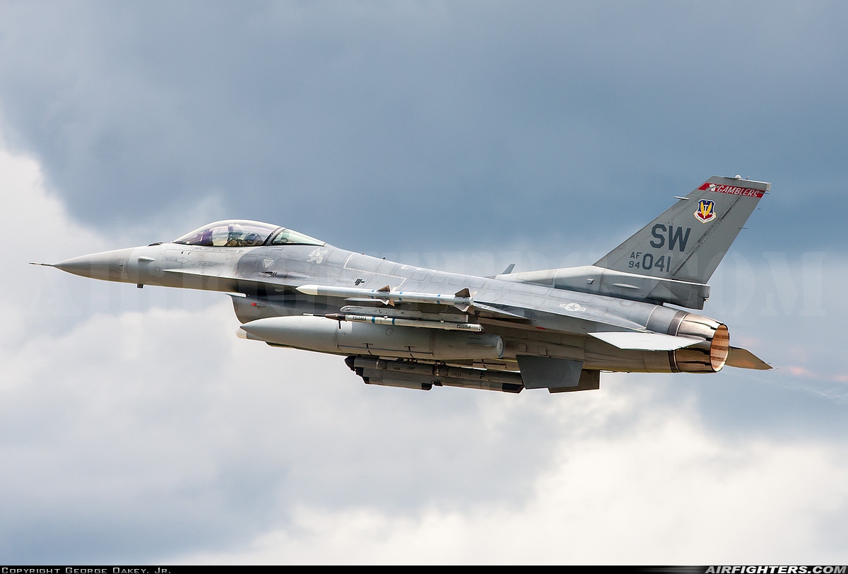 USA - Air Force General Dynamics F-16C Fighting Falcon 94-0041 at Shaw AFB (SSC/KSSC), USA