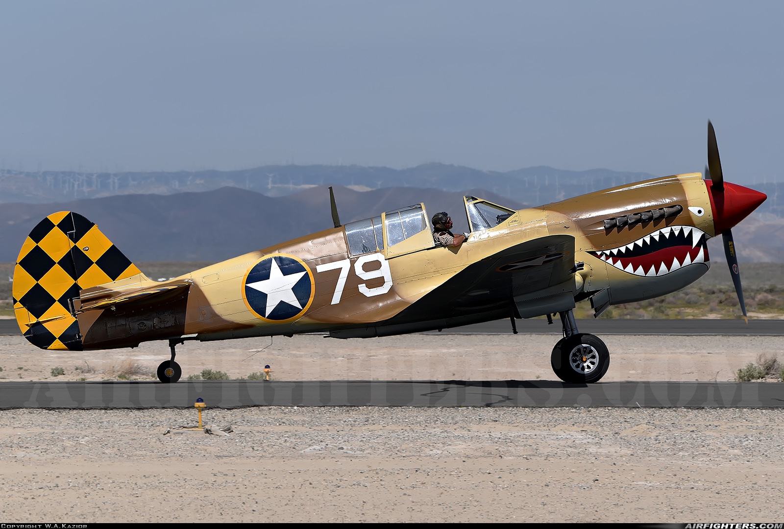 Private - Planes of Fame Air Museum Curtiss P-40N Warhawk N85104 at Lancaster - General William J Fox (WJF), USA