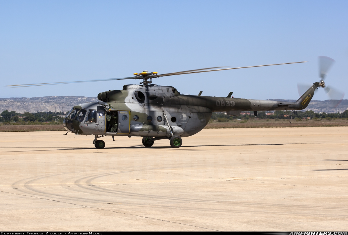 Czech Republic - Air Force Mil Mi-17 0839 at Zaragoza (ZAZ / LEZG), Spain