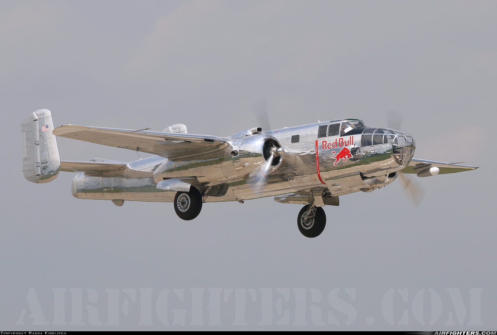 Private - Red Bull North American B-25J Mitchell N6123C at Pardubice (PED / LKPD), Czech Republic