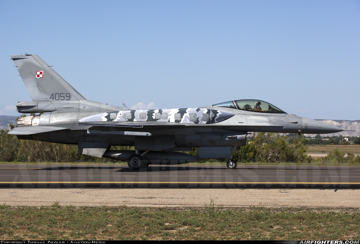 Poland - Air Force General Dynamics F-16C Fighting Falcon 4059 at Zaragoza (ZAZ / LEZG), Spain
