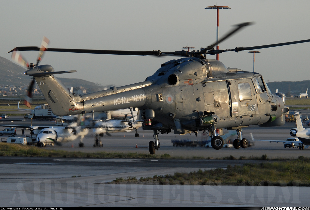 UK - Navy Westland WG-13 Lynx HMA8SRU XZ725 at Athens - Eleftherios Venizelos (Spata) (ATH / LGAV), Greece