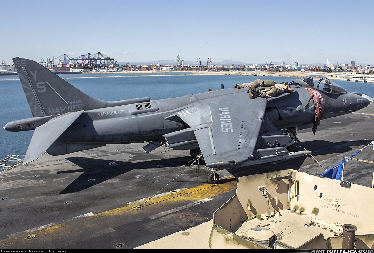 USA - Marines McDonnell Douglas AV-8B Harrier II 164121 at Off-Airport - Valencia, Spain